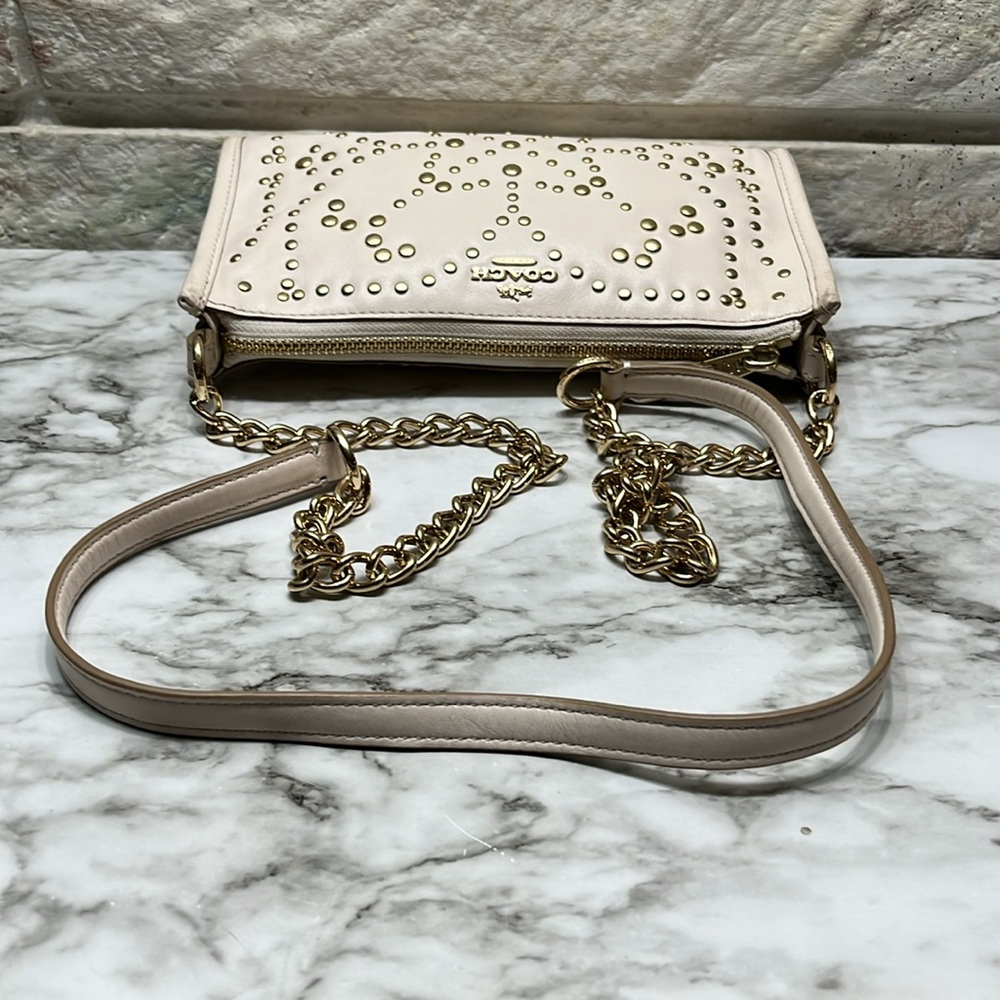 Coach stud Rivet Cream-Gold Leather crossbody purse. In GUC - Picture 5 of 16